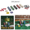 JEU DE CASINO BOITE DE 200 JETONS