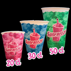 Gobelet carton 50cl vert Sunfreeze pour granités