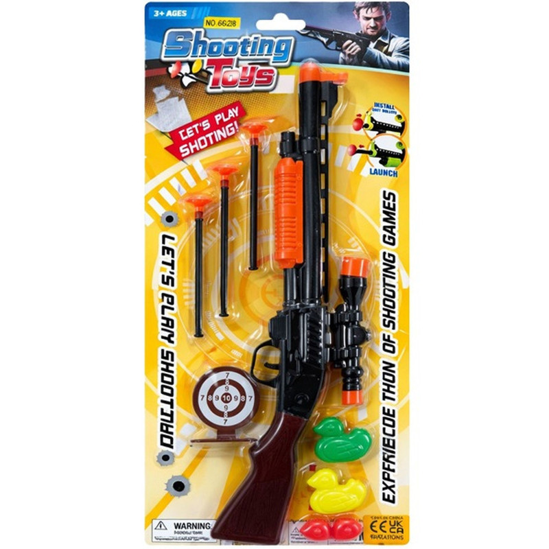 PANOPLIE CARABINE POMPE AVEC CIBLE ET CANARDS