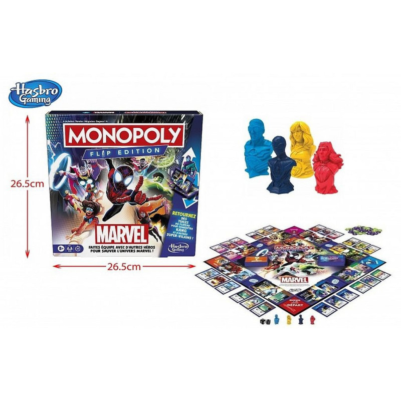 COFFRET MONOPOLY FLIP EDITION MARVEL HASBRO