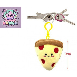 PORTE CLE PELUCHE PART DE PIZZA KAWAII 9 CM