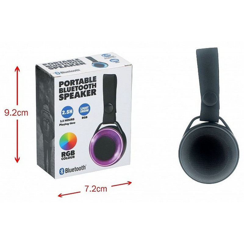 ENCEINTE BLUETOOTH LUMINEUSE 3W AVEC BRACELET D' ATTACHE