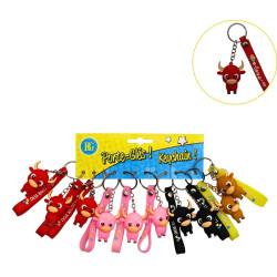PORTE CLE BISON 5 CM AVEC DRAGONE