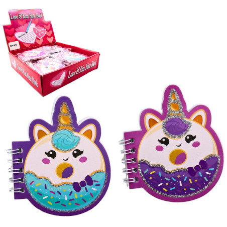 CARNET SPIRALE LICORNE DONUTS 40 PAGES
