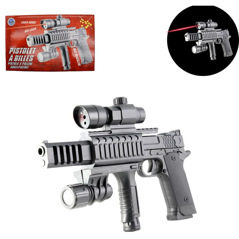 PISTOLET LASER BILLES 28 CM