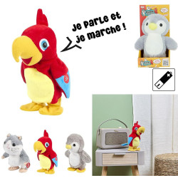 PELUCHE ANIME PARLANTE ET MARCHANTE A PILES
