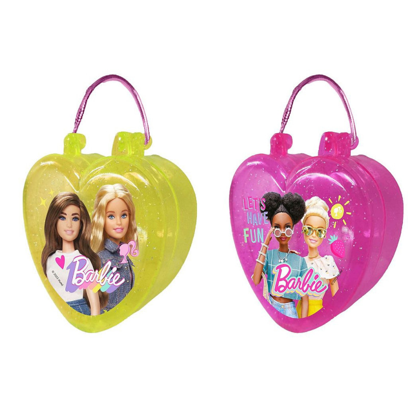 SAC COEUR BARBIE STICKERS ET BONBONS 7*8 CM