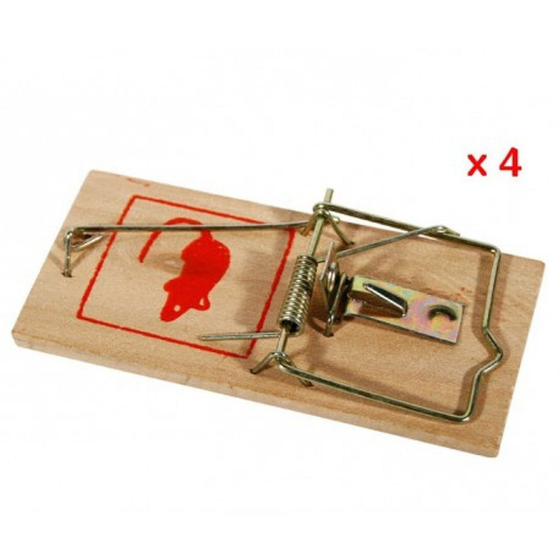LOT DE 4 TAPETTES A SOURIS BOIS