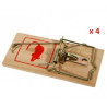 LOT DE 4 TAPETTES A SOURIS BOIS