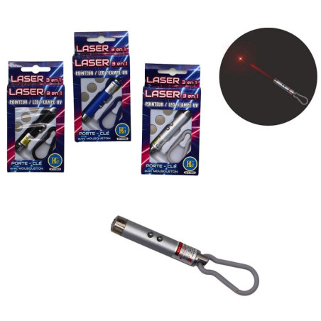 Porte clé laser 7 cm avec piles - Éclairez votre quotidien