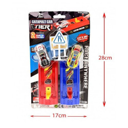 PANOPLIE DE 2 VOITURES ET CATAPULTE LANCEUR
