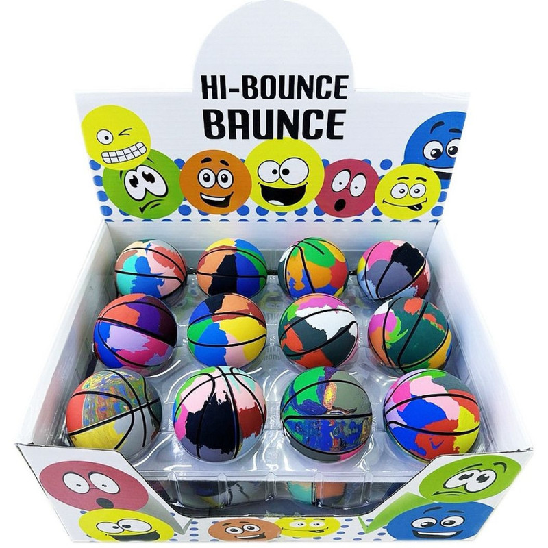 BALLE MOUSSE 6 CM REBONDISSANTE BASKET