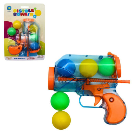PISTOLET BOWLING 14.5 CM AVEC 5 BALLES