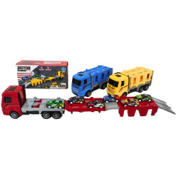 COFFRET CAMION EXTENSIBLE DE TRANSPORT 4 VOITURES METAL