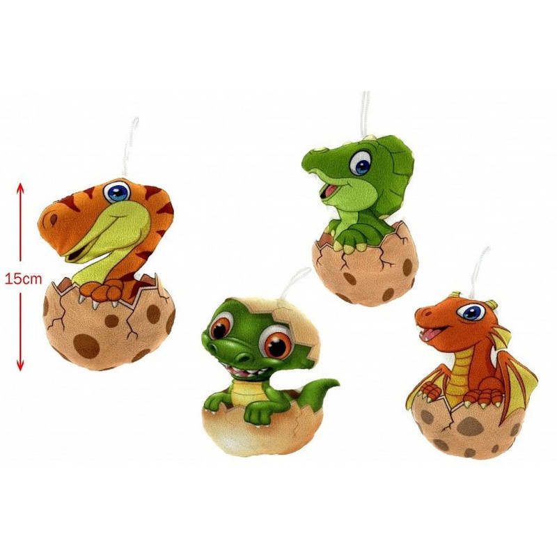 PELUCHE OEUF DINOSAURE 15 CM