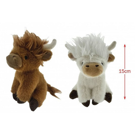 PELUCHE VACHE HIGHLAND 15 CM