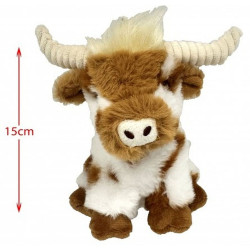 PELUCHE VACHE BISON HIGHLAND 15 CM