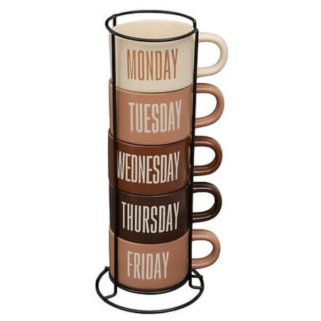 RACK 5 MUGS BREAK TIME 19 CL