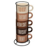 RACK 5 MUGS BREAK TIME 19 CL
