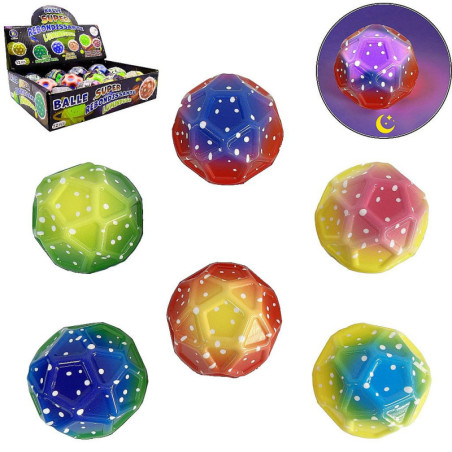 BALLE SUPER REBONDISSANTE LUMINEUSE 6.5 CM