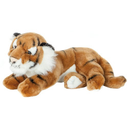 PELUCHE TIGRE BRUN COUCHE 38 CM