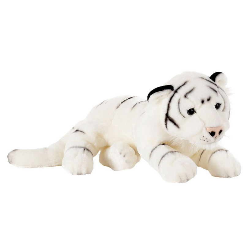 PELUCHE TIGRE BLANC COUCHE 30 CM