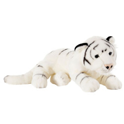 PELUCHE TIGRE BLANC COUCHE 38 CM