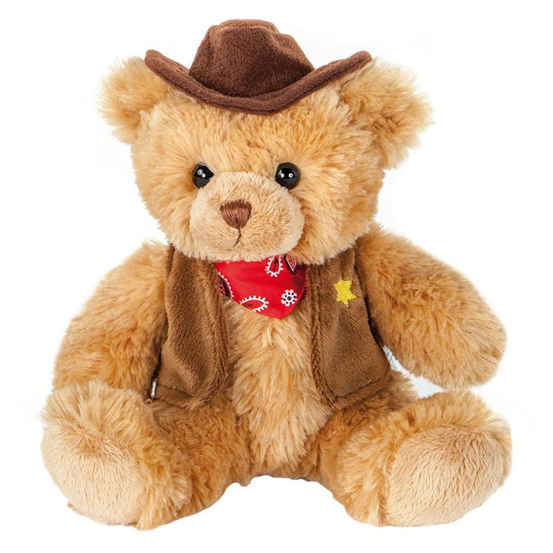 PELUCHE OURS HABILLE COW BOY 25 CM