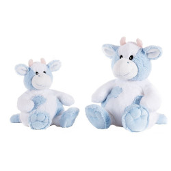 PELUCHE VACHE FLOPPY BLEUE 33 CM