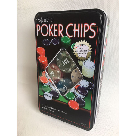 COFFRET METAL 100 JETONS DE POKER