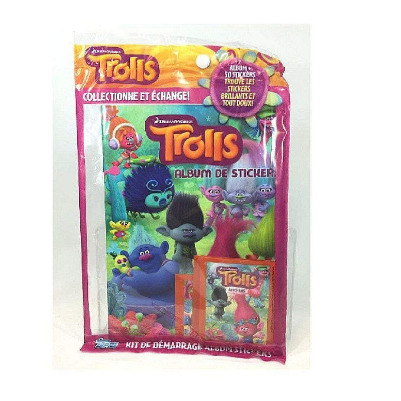 ALBUM GEANT AVEC 50 STICKERS TROLLS