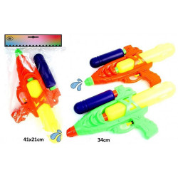 Éclatez-vous cet été avec notre pistolet à eau 34 cm double réserve !
