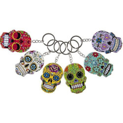 Porte-clé tête de mort mexicaine - Cadeau original pour professionnels