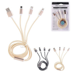 CABLE DE CHARGE 3 EN 1 MICRO USB TYPE C IPHONE