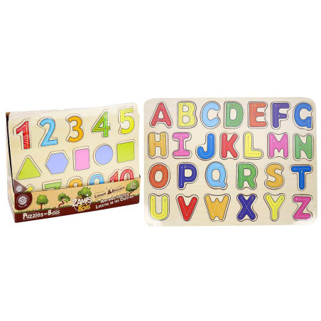 PUZZLES BOIS ALPHABET OU CHIFFRES