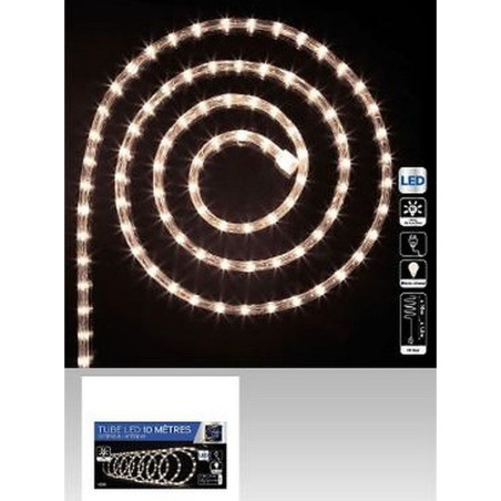 TUBE EXTERIEUR ET INTERIEUR LED 10 METRES BLANC CHAUD