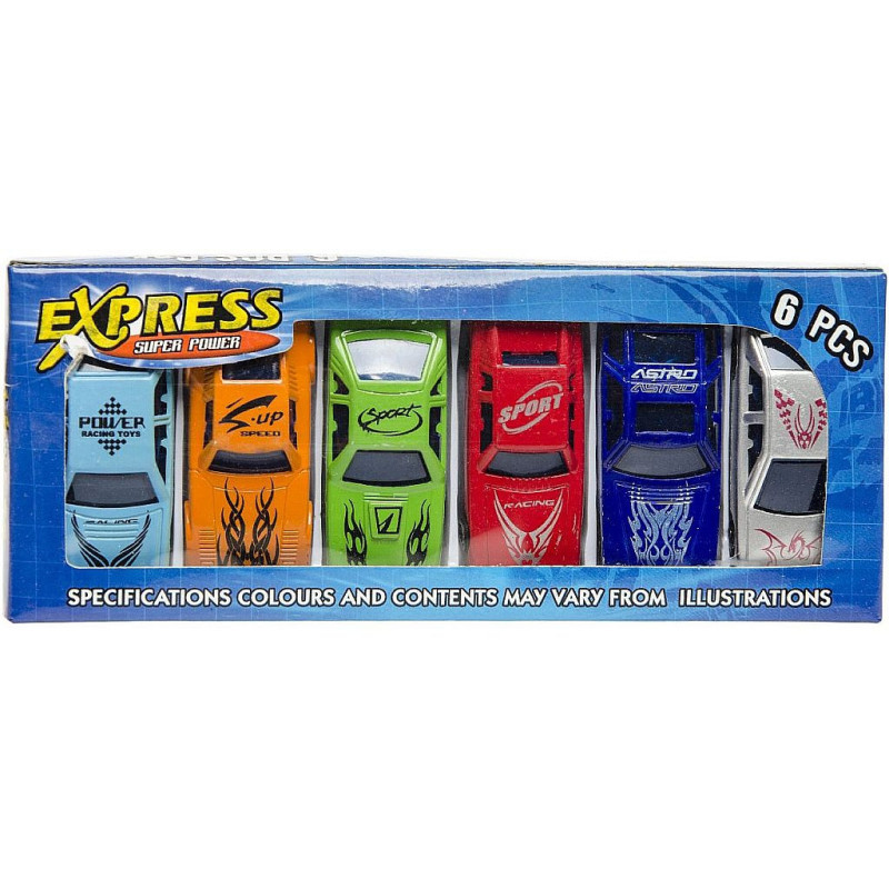 COFFRET 6 VOITURES METAL