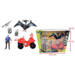 COFFRET DINOSAURE AVEC QUAD ET ACCESSOIRES