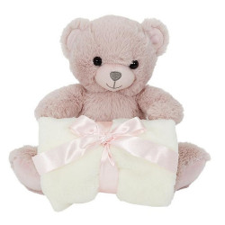 PELUCHE OURS 20 CM PLAID 70*70 CM