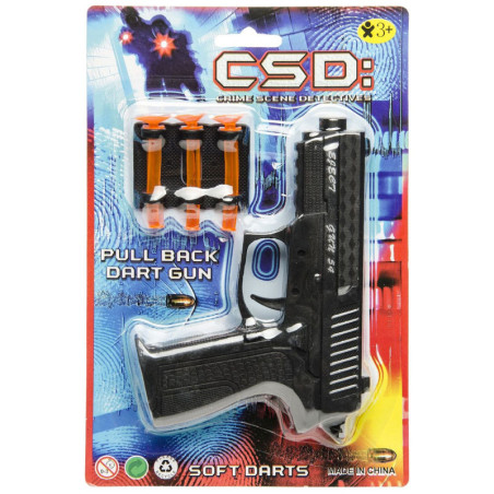 PANOPLIE PISTOLET AVEC 3 FLÈCHETTES