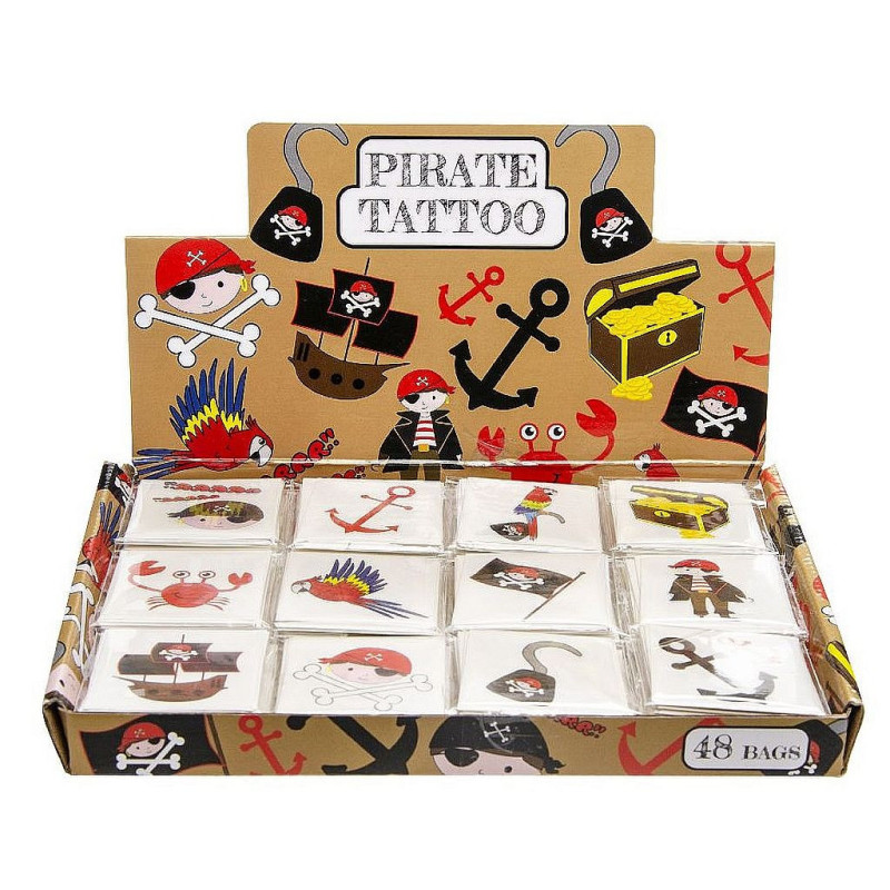 Tatouages éphémères - Lot de 48 sachets de 12 tatouages