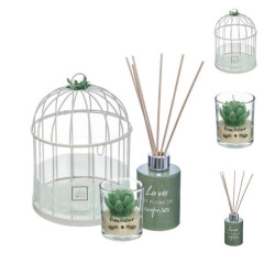 CAGE AVEC DIFFUSEUR DE PARFUM ET BOUGIE LOLA ZEN