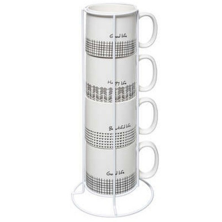 COFFRET RACK 4 MUGS M LIFE 24 CL