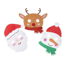 Masque de Noël en mousse pour professionnels : succès garanti pour vos animations !