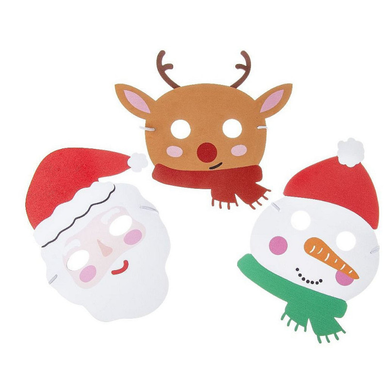Masque de Noël en mousse pour professionnels : succès garanti pour vos animations !