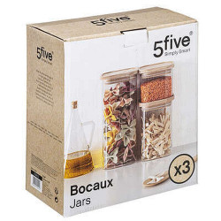 COFFRET DE 3 BOCAL VERRE ET BAMBOU