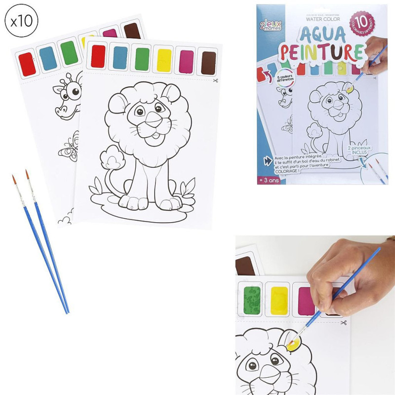 10 FEUILLES DE PEINTURE A L EAU