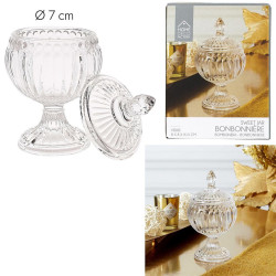 BONBONNIERE RONDE SUR PIED H15 CM