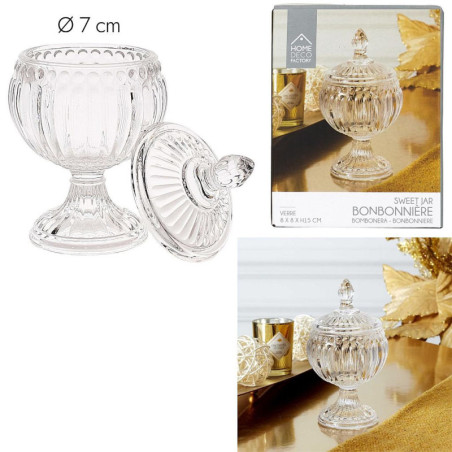 BONBONNIERE RONDE SUR PIED H15 CM