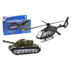 COFFRET  HELICOPTERE METAL AVEC 1 TANK METAL
